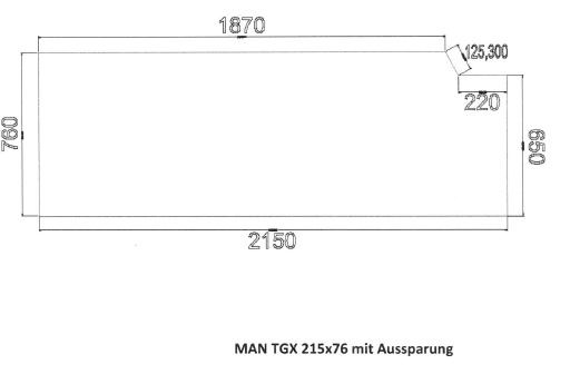 MAN - TGX mit Ecke - DeMinimis förderfähige LKW Matratze