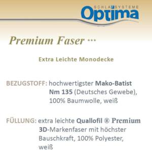Premium-Faser-leicht