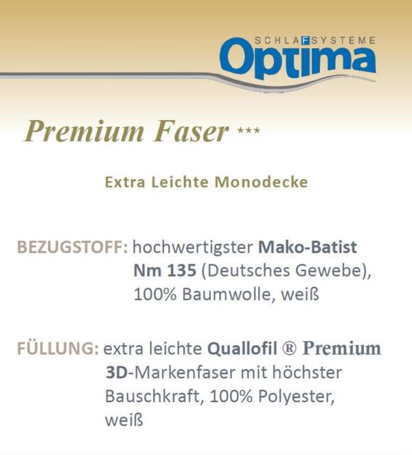 Premium-Faser-leicht